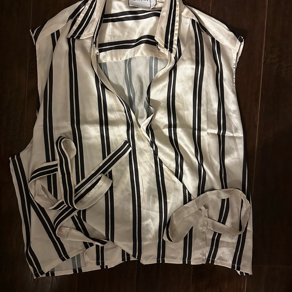 ASOS Black and White Striped Sleeveless Top